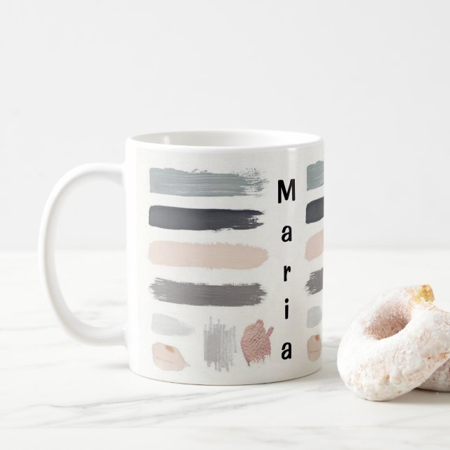 Taza De Café Muñeca interior de color (Con donut)