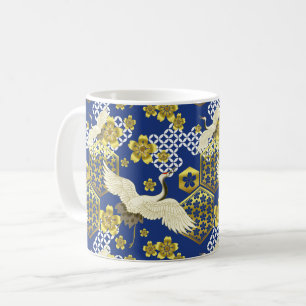 Taza De Café Muñeca japonesa de patrón de kimono