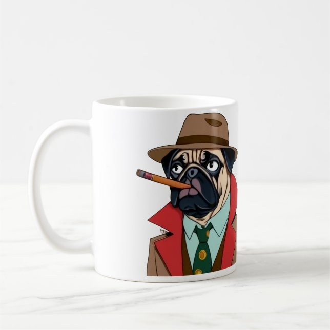 Taza De Café Muñeca para fumar (Izquierda)