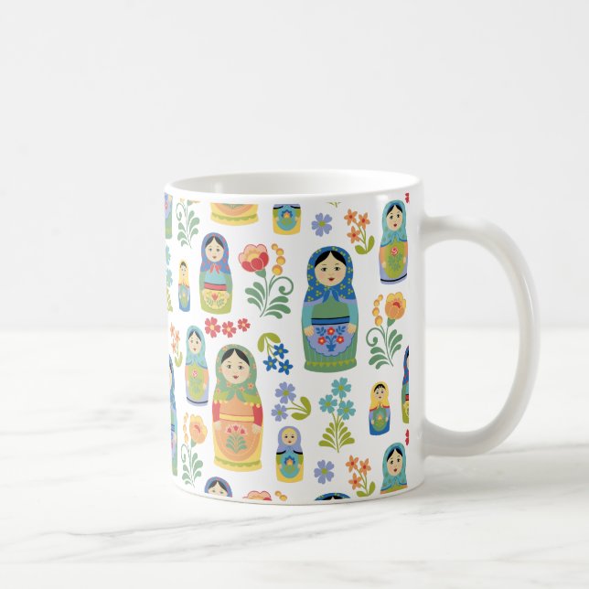 Taza De Café Muñecas de nidificación rusas (Derecha)