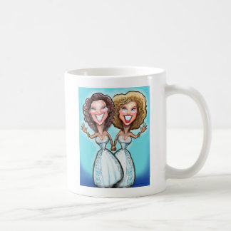 Taza De Café Muñecas de pasteles de Boda lesbiana