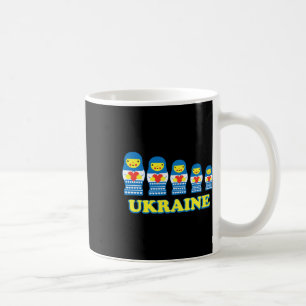 Taza De Café Muñecas Matryoshka Rusas De Ucrania Guardan Corazo