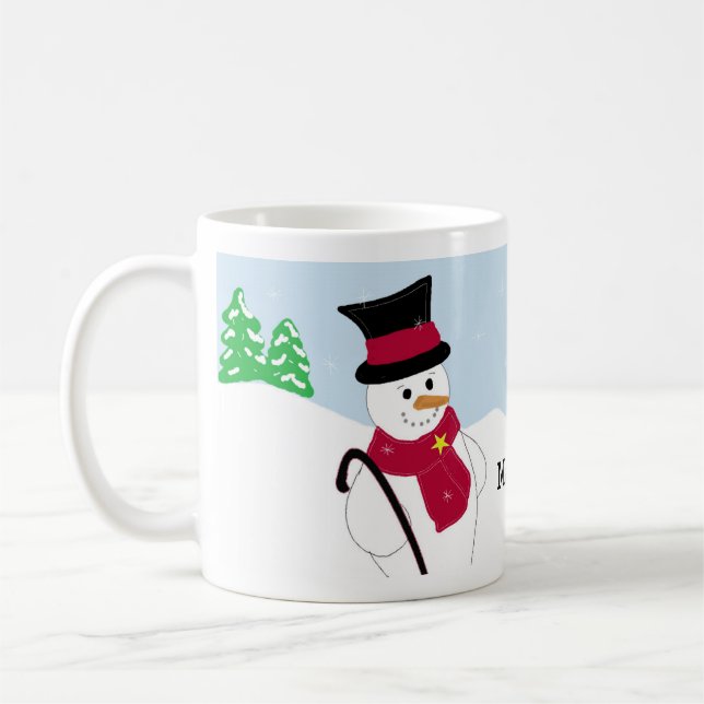 Taza De Café Muñeco de nieve alegre con dicho (Izquierda)