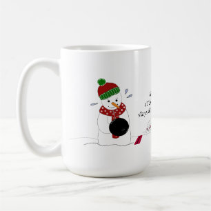 Taza De Café Muñeco de nieve bolichista