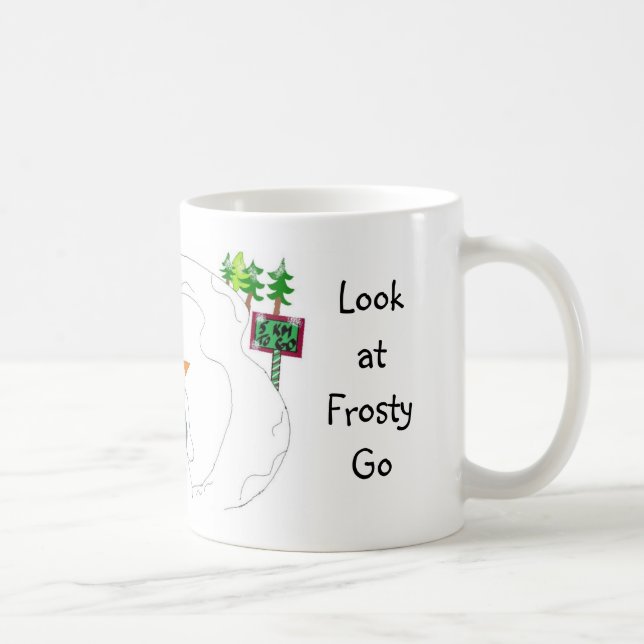 Taza De Café Muñeco de nieve caminante (Derecha)