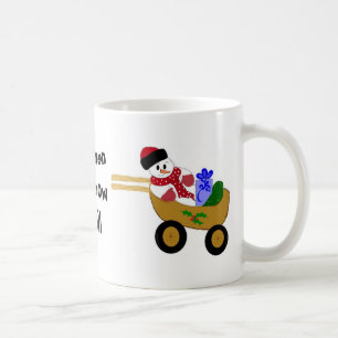 Taza De Café Muñeco de Nieve con Ruedas