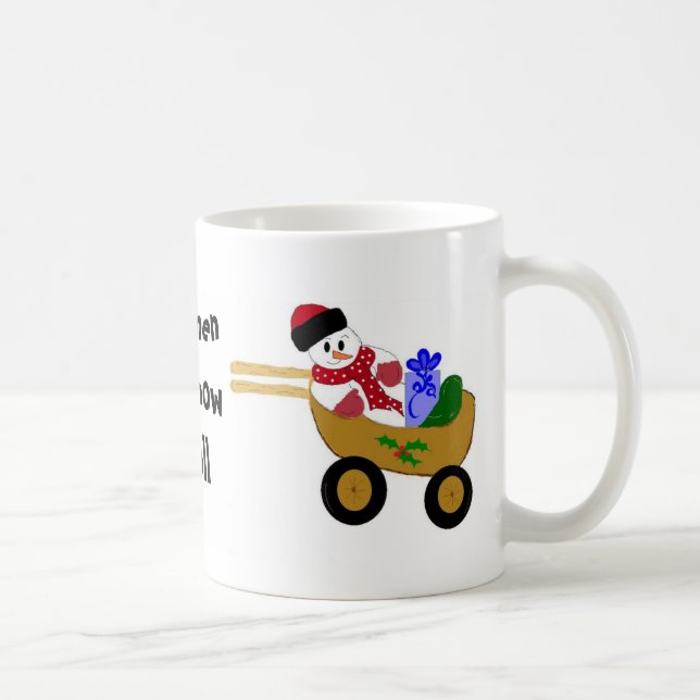 Taza De Café Muñeco de Nieve con Ruedas (Derecha)