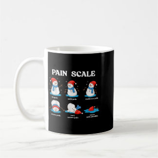 Taza De Café Muñeco de nieve de escala de dolor Enfermera diver