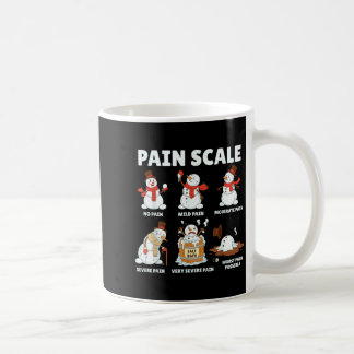 Taza De Café Muñeco de nieve de escala de dolor Xmas enfermera 