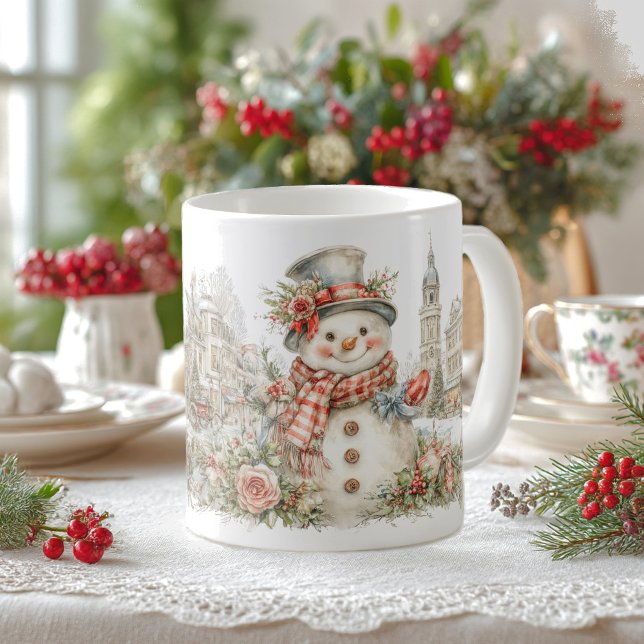 Taza De Café muñeco de nieve de Navidad (Subido por el creador)