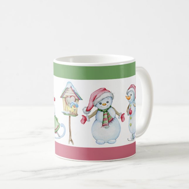 Taza De Café Muñeco de Nieve de Navidad (Anverso derecho)