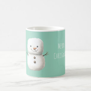 Taza De Café Muñeco de Nieve de Navidad Dulce Menta