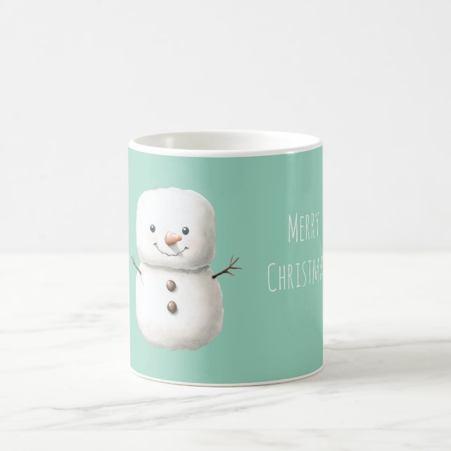 Taza De Café Muñeco de Nieve de Navidad Dulce Menta (Centro)