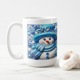 Taza De Café Muñeco de nieve de Navidad en 3D