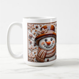Taza De Café Muñeco de nieve de Navidad en cobre 3D