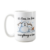 Muñeco de nieve derretido divertido humor de invie