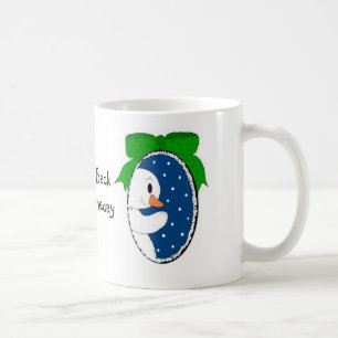 Taza De Café Muñeco de nieve en la ventana