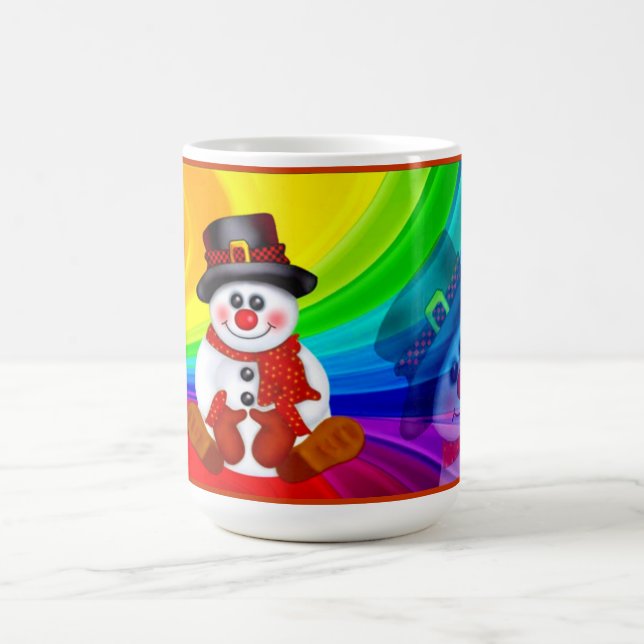 Taza De Café Muñeco de Nieve Feliz (Centro)