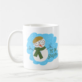 Taza De Café Muñeco de nieve festivo de vacaciones