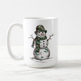 Taza De Café Muñeco de nieve militar