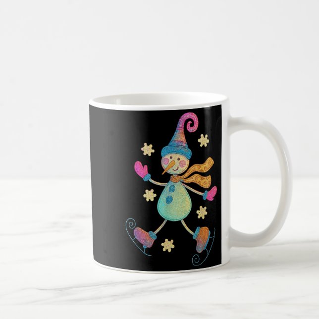 Taza De Café Muñeco de nieve Navidad 2025 Familia Divertida Coi (Derecha)