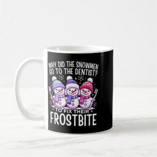 Taza De Café Muñeco de nieve Navidad Dentista Dental Instantáne