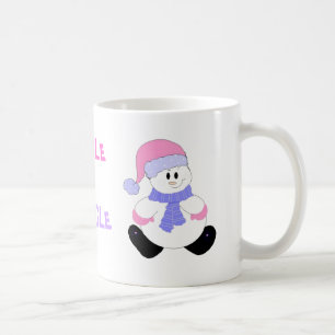 Taza De Café Muñeco de nieve que tintinea de rosa