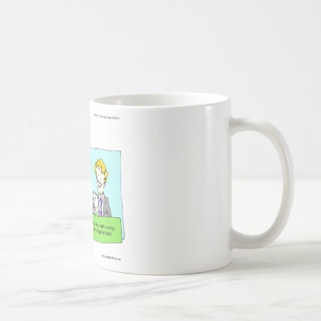 Taza De Café Muñeco de Texto de Choque Divertido (Derecha)