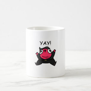 Taza De Café Muñeco feliz de salto de estrella
