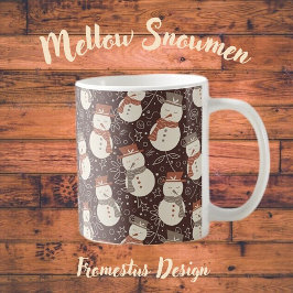 Taza De Café Muñecos de nieve serenos - Patrón de muñeco de nie