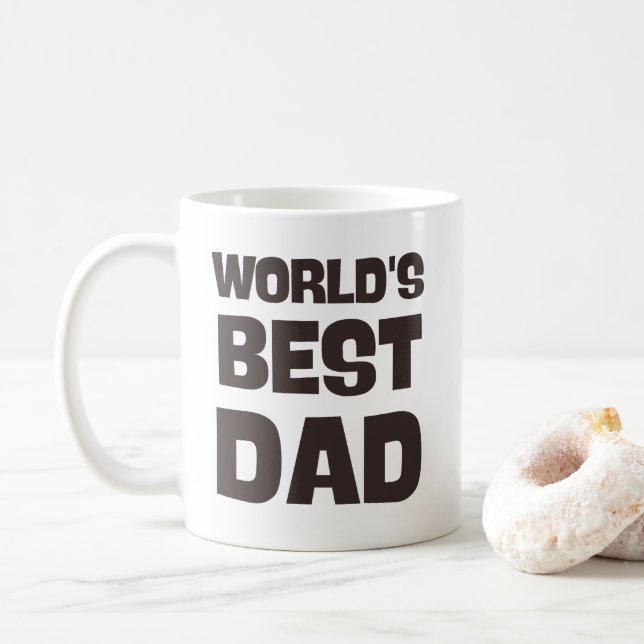 Taza De Café munlal mejor papá divertido papá mug (Con donut)