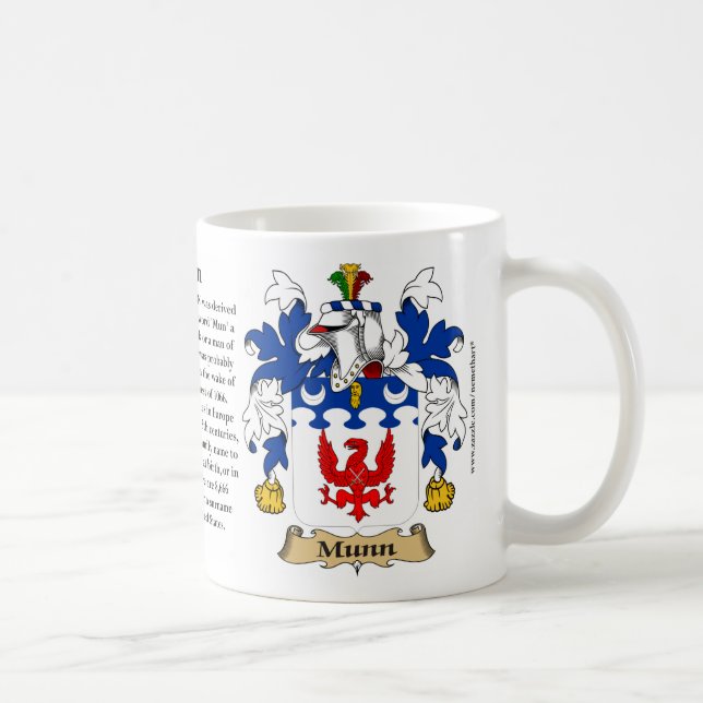 Taza De Café Munn, el origen, el significado y el escudo (Derecha)