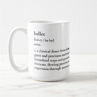 Taza De Café Muñoz de definición de ballet minimalista