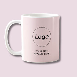 Taza De Café Muñoz del logotipo corporativo de Rubor Pink Busin