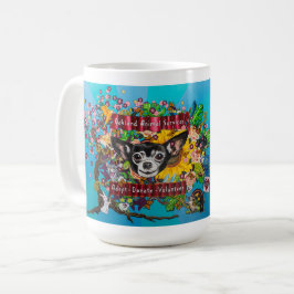 Taza de café mural de la chihuahua de OAS
