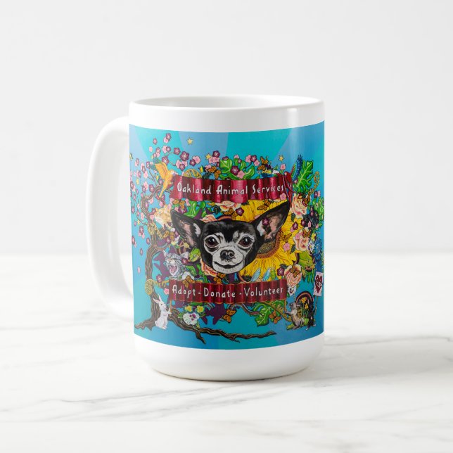 Taza de café mural de la chihuahua de OAS (Anverso izquierdo)