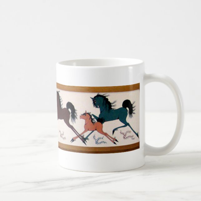 Taza De Café Mural del caballo de Chalee del estallido (Derecha)