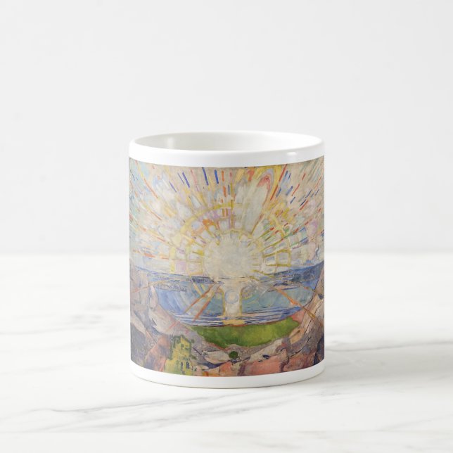 Taza De Café Mural Edvard Munch Pintando El Sol (Solen) (1911) (Centro)