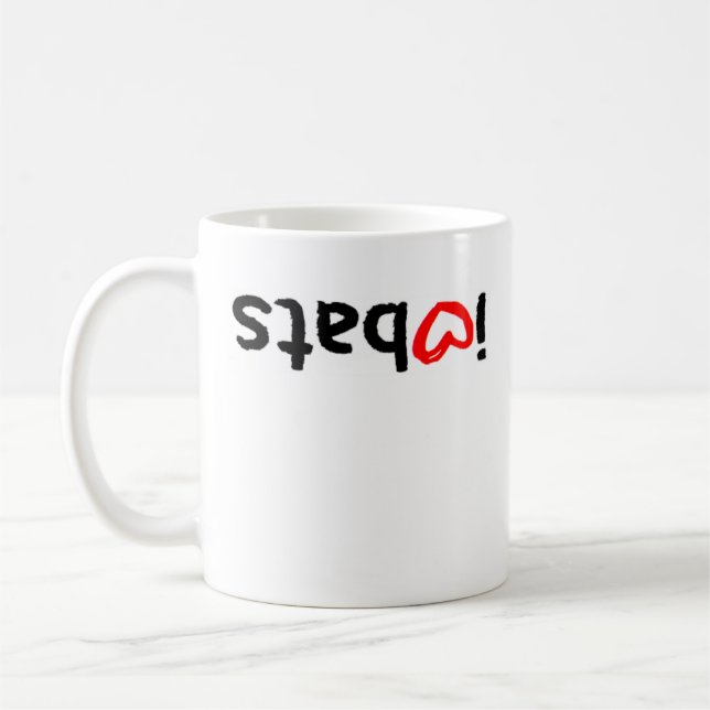 Taza De Café murciélagos de amor2 Mug (Izquierda)