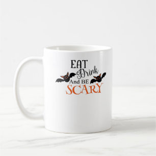 Taza De Café Murciélagos de Halloween sean aterradores Meme div