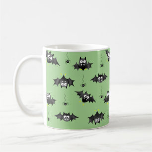 Taza De Café Murciélagos de Halloween y arañas de engaño