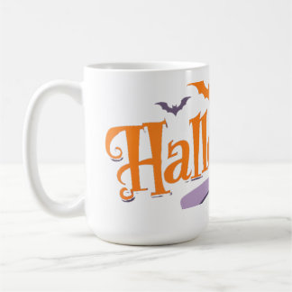Taza De Café Murciélagos de Halloween y calabaza