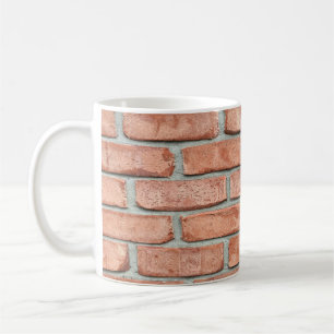 Taza De Café Muro de ladrillo rojo por la mañana