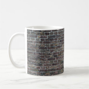 Taza De Café Muro de ladrillo viejo muro de ladrillo oscuro