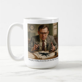 Taza De Café Murphy escribiendo su ley por primera vez.