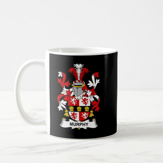 Taza De Café Murphy Escudo de armas y escudo familiar  (Izquierda)