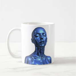 Taza De Café Musa de la Tecnología Azul