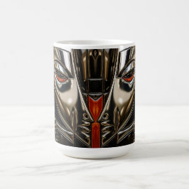 Taza De Café Musa de Metal Bronce y Rojo