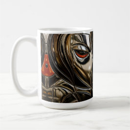 Taza De Café Musa de Metal Bronce y Rojo