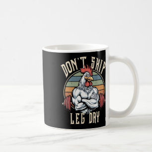 Taza De Café Musculares Pollo Gracioso Gimnasio Sombras De Entr